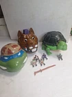 Vintage TMNT 3 Mini Mutant PLAYSETS & 5 FIGURES 1994&1995 See Photos J7