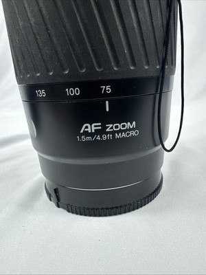 Minolta AF Zoom 75-300mm f/4.5-5.6 Zoom Lens & A Mount Camera