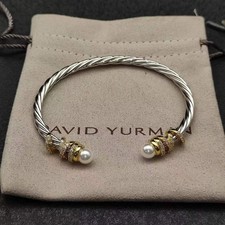 David Yarman Bangle Two Tone Bracelet Fine Jewelry Women Bracelet Adjustable 18K