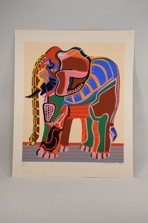 O19N73 Simon Dittrich (1940 2024) Color Serigraph Ex.30/120 Signed Dated '73