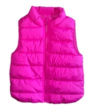Gap Baby Girls Cold Control Puffer Vest Full Zip Phoebe Pink Size 4 Years
