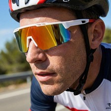 Large Frame Uv Protection Sports Sunglasses Windproof Outdoor Riding Glasses