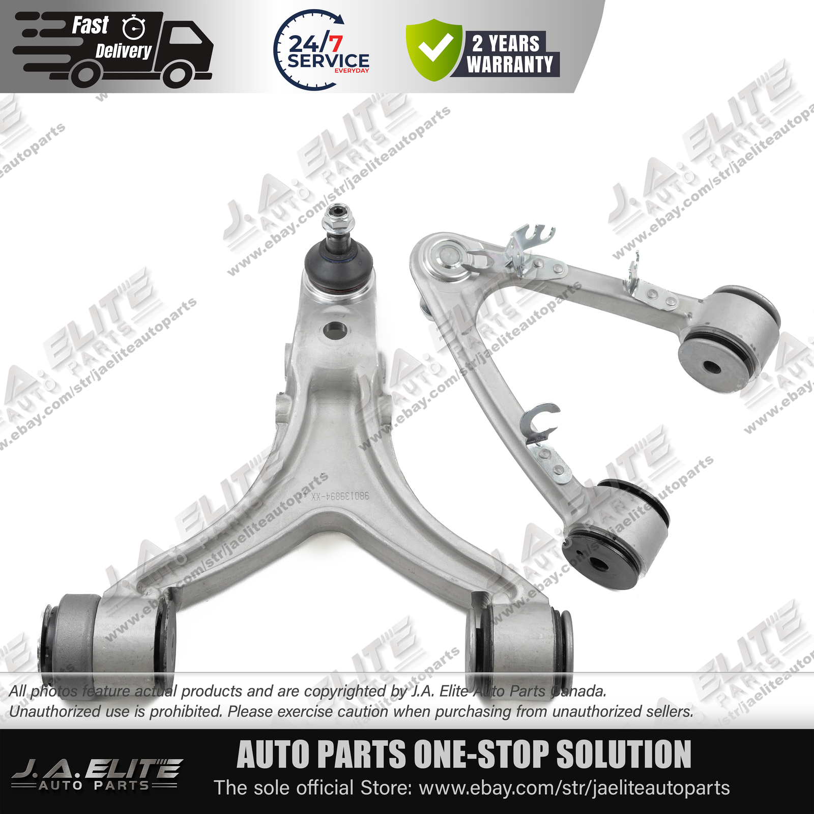 2pcs Front Right Upper Lower Control Arm Kit fit Maserati Quattroporte(16-18) GT