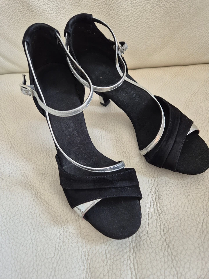 Rummos Latein Tanzschuhe *  Modell 304 * Schwarz/silber 6 cm * Gr. 38 - Bild 2 von 4