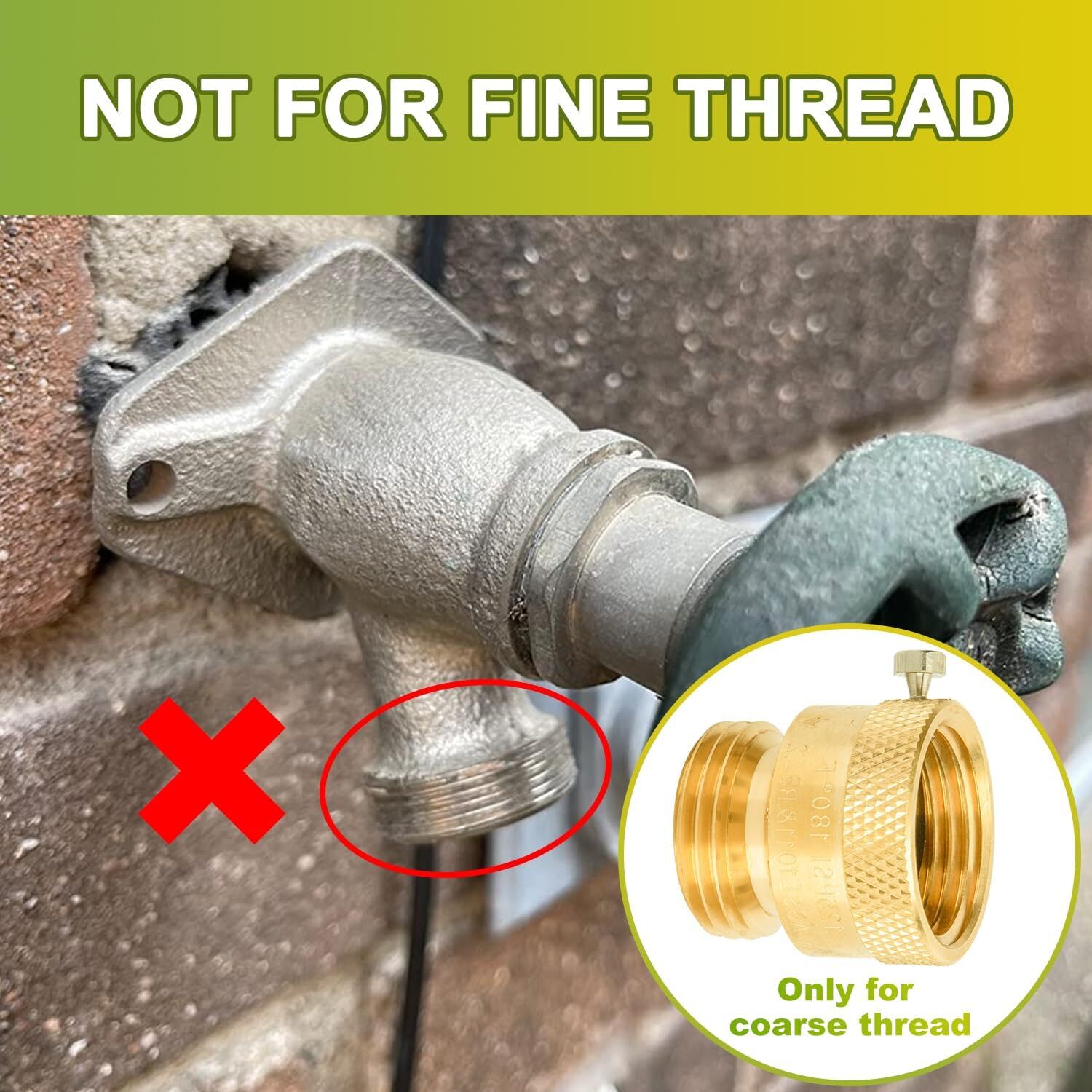 SUNGATOR 2-Pack Vacuum Breaker Set, 3/4 Inch GHT Backflow Preventer, 3/4'' Ho...