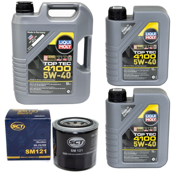 MotoröL Set Top Tec 4100 5W-40 Liqui Moly 7 Liter + ÖLfilter FüR Subaru Tribeca-image