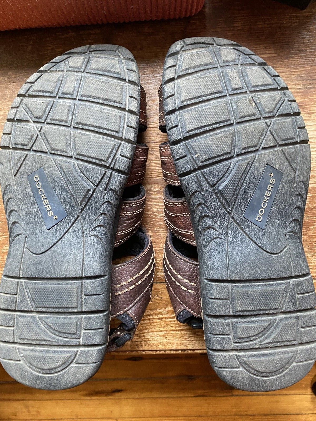 Men's Docker Brown Leather Fisherman Strap Sandal… - image 5