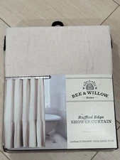 Bee and Willow ruffled shower curtain brand new 72x72 cotton