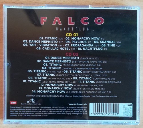 FALCO - rare Doppel REMASTERED + BONUS-CD "Nachtflug" !!! - Imagen 2 de 4