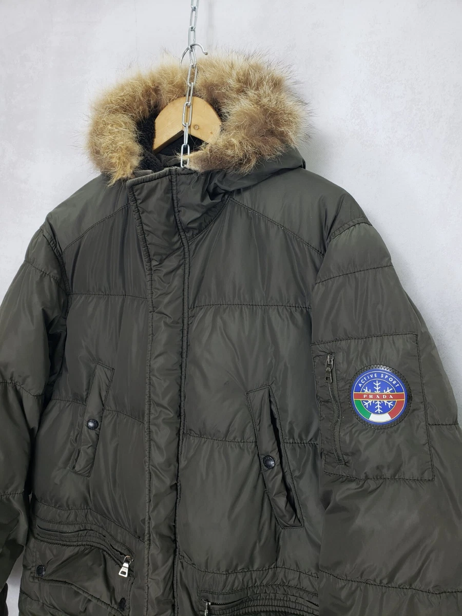 Prada active sport puffer parka jacket M eBay