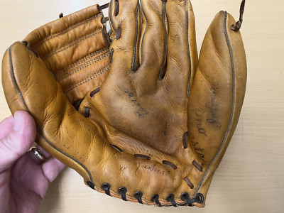 Mitaine De Baseball Vintage Denkert – Années 50 – Receveur – Taille Jeune – Rolly Hemsley