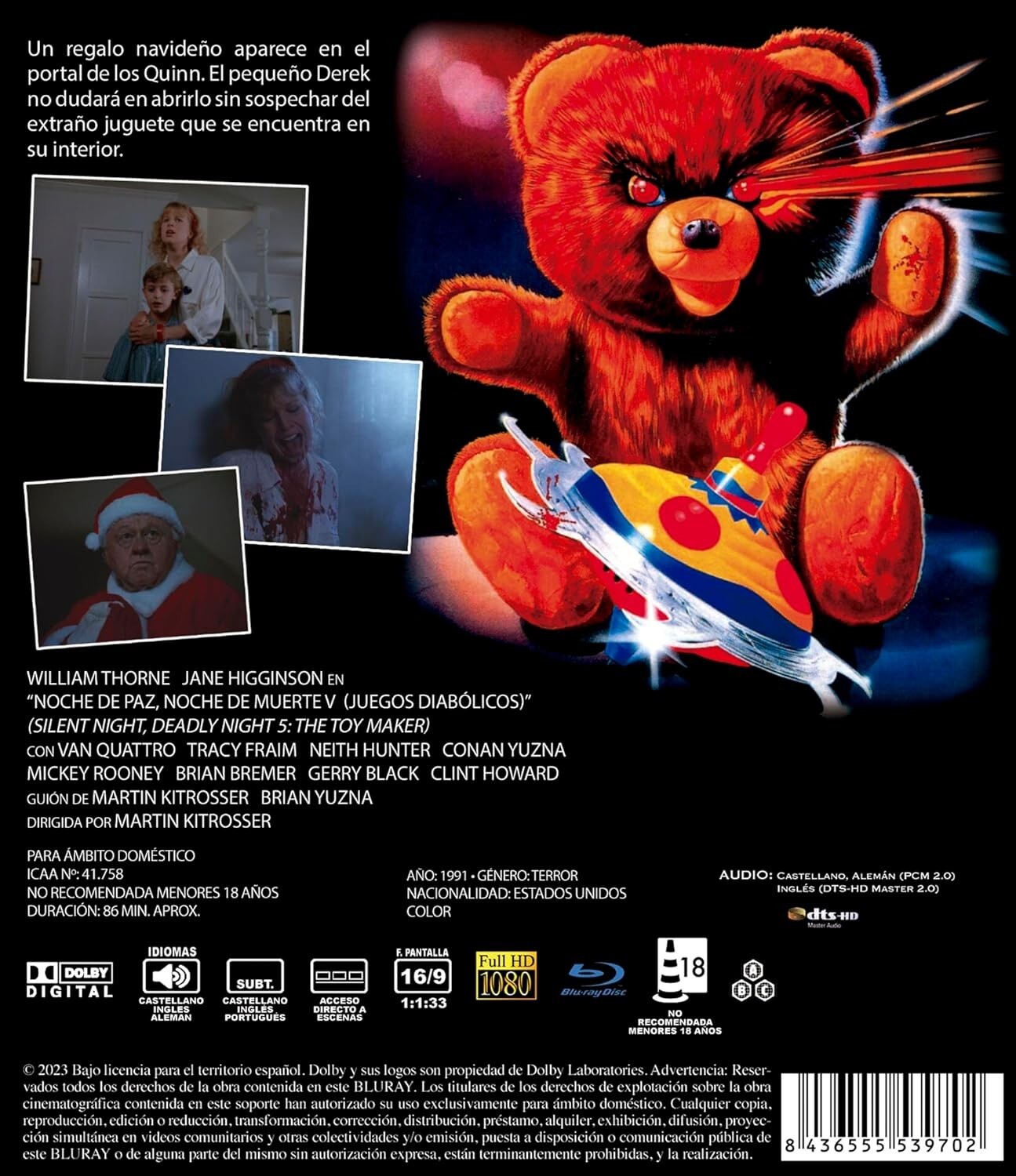 Noche de Paz, Noche de Muerte 5, Juegos Diabólicos BD 1991 Silent Night, Dead