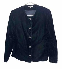 Talbots Women s Vntg Black Velvet Lined Cocktail Jacket Size 10 Made in USA