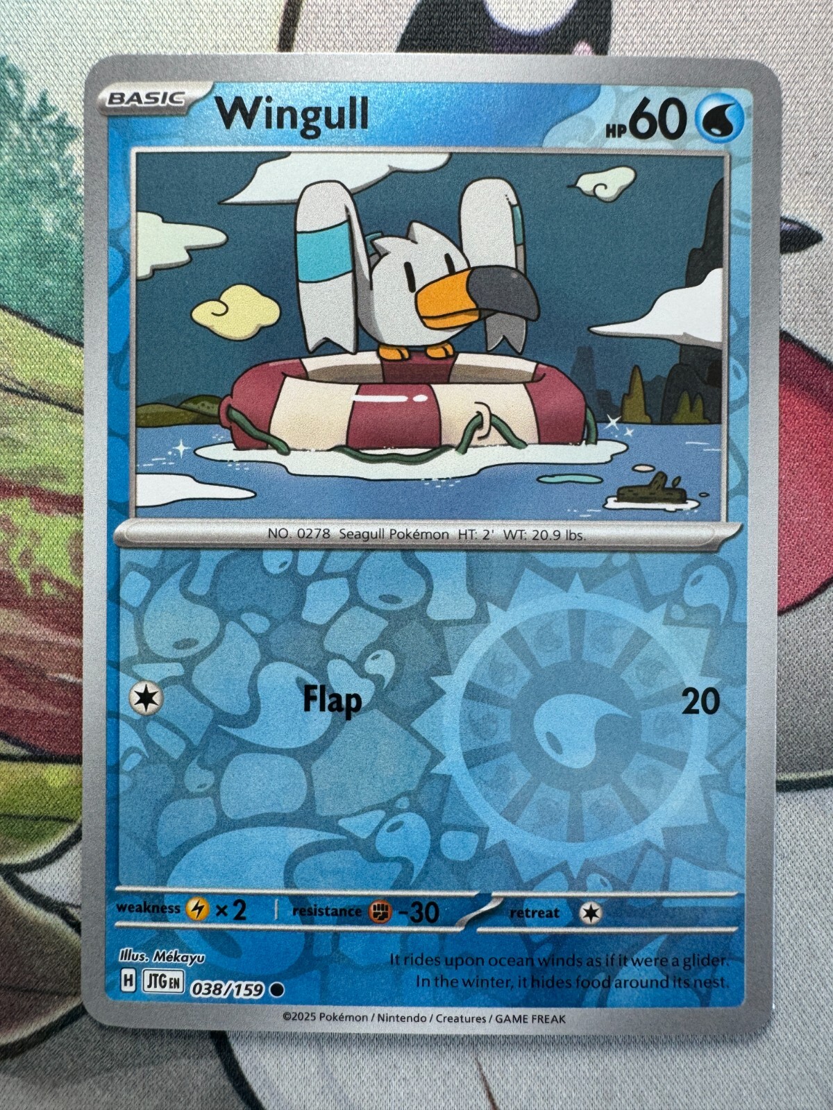 Wingull Reverse Holo English Pokemon TCG BKCG619
