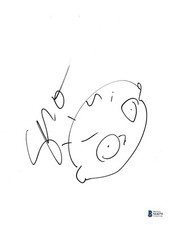 SETH MACFARLANE HAND DRAWN SIGNED FAMILY GUY STEWIE SKETCH BECKETT PROOF BAS COA