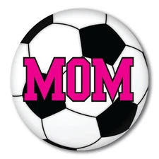 Soccer Mom Car Magnet 5" Round Soccer Ball Heavy Duty for Car Truck SUV
