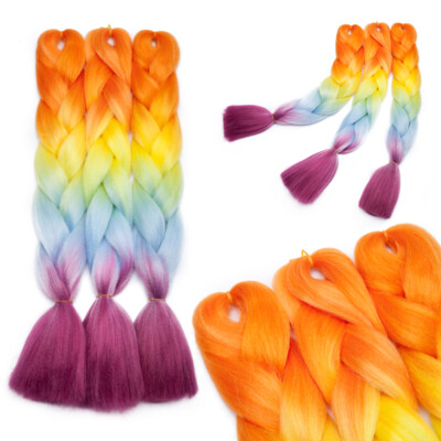 Angebot! 5X Jumbo Braids Zöpfe Haarverlängerung Crochet Braiding Hair Extensions