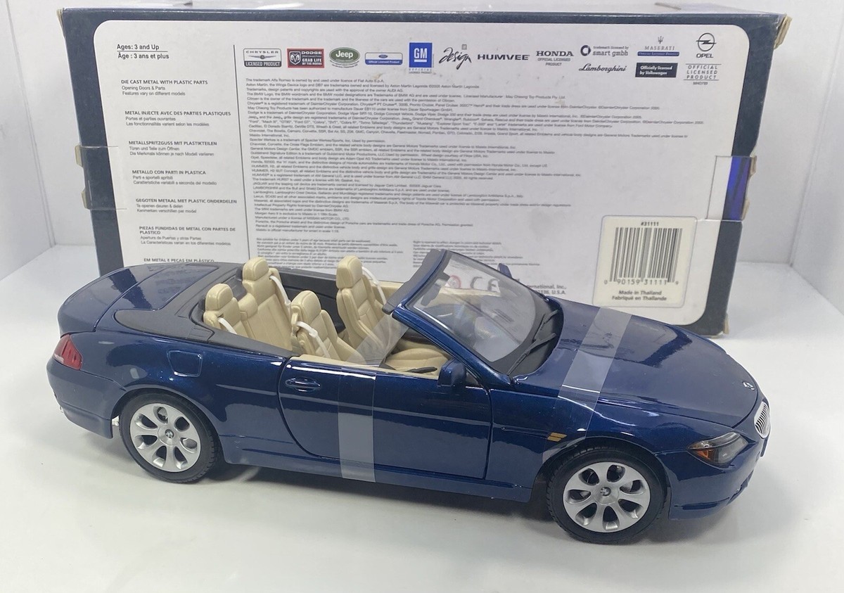 MAISTO 1/18 Scale BMW 645Ci “BLUE VERSION” | eBay