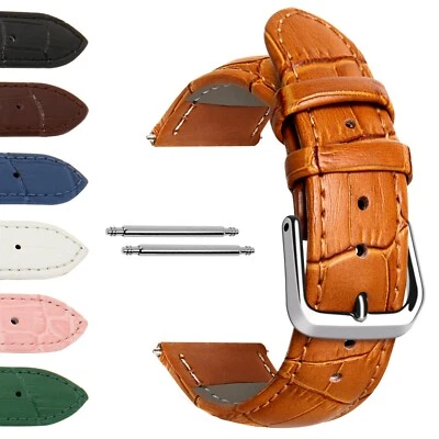 ECHTLEDER Uhrenarmband 12 | 14 | 16 | 18 | 20 | 22 | 24 Ersatz Reptil-Optik Band - Bild 1 von 2