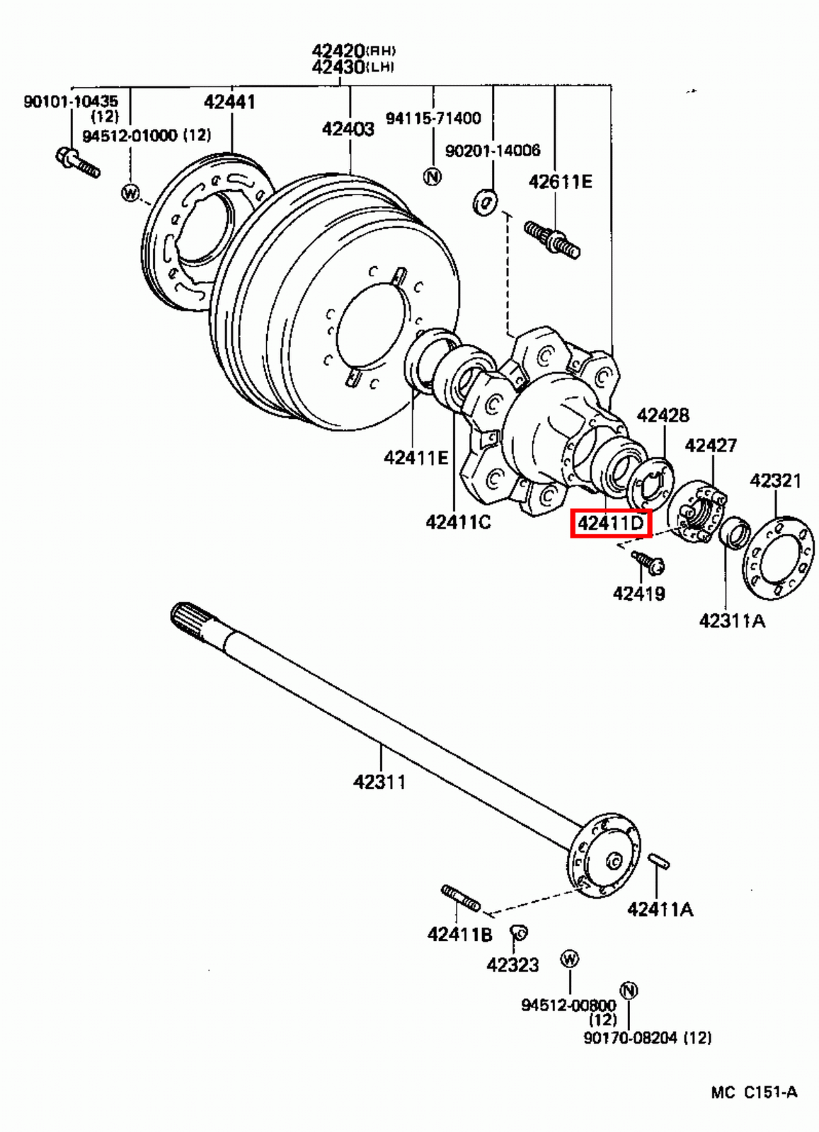Genuine LandCruiser VDJ79 VDJ78 VDJ76 PZJ77 Rear Wheel Hub Outer
