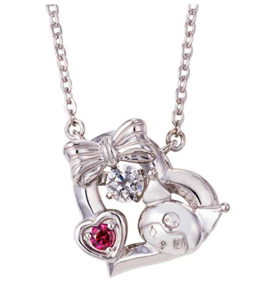 Sanrio Kuromi silver necklace silver925 Kuromi x white clover collaboration acce