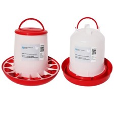 KIT MANGIATOIA 6 Kg A TRAMOGGIA + ABBEVERATOIO 6 L PER POLLI POLLAME GALLINE