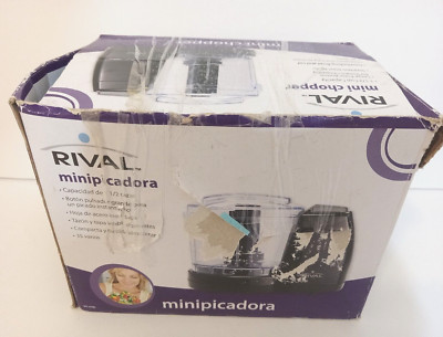 Rival Mini Chopper Food Processor Black MC-67BL 1.5 Cup Capacity TESTED Works