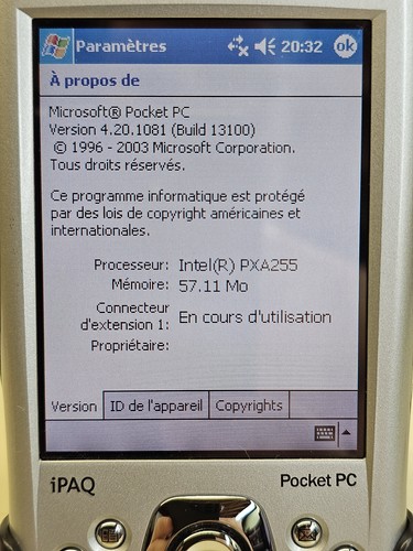 HP iPAQ h2210 BlueTooth PocketPC PDA FA103A Windows CE 4.20 FRANÇAIS *LIRE* TESTÉ - Photo 19 sur 24