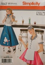Simplicity 3847 Sewing Pattern Adult Costume Size HH 6, 8, 10, 12 New Uncut