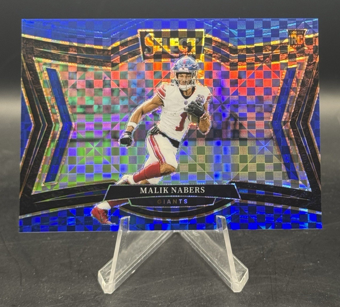 Malik Nabers 2024 Panini Select Field Level Blue /75