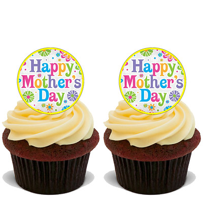 Muttertag 30 x 4 cm Aufsteller flach essbar Reiskarte Cup Cake Topper Mutter D2