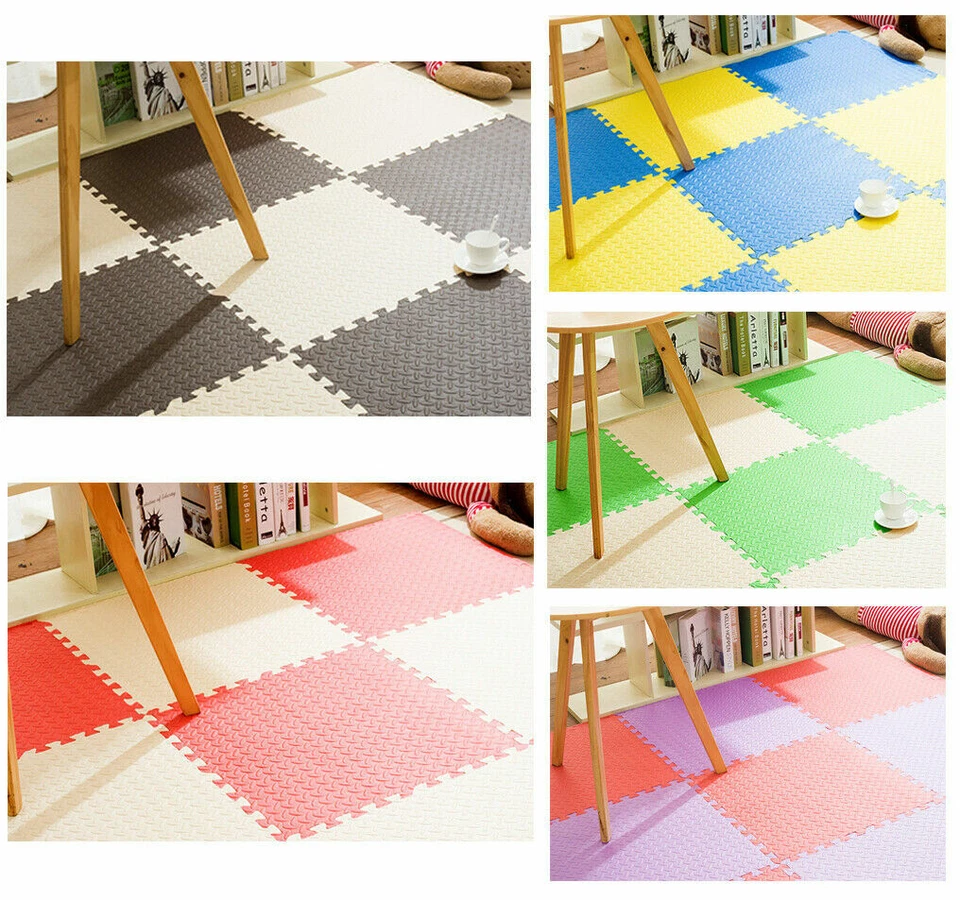 6PCS EVA Foam Mat Floor Mats Interlocking Heavy Duty Puzzle Baby Kids Playmat  - image 4 of 4