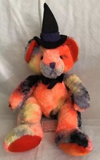 Halloween Witch Teddy Bear Black Hat Russ 12" Plush Stuffed Animal Beanie