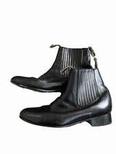 Men’s Rockabilly Beserro Leather Ankle Boots dress wedding shoes 12 Black