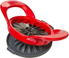 Dishwasher Safe 16-Slice Thin Apple Slicer and Corer with Attached Safety Cover