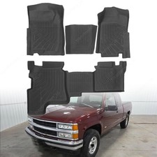 3d Tpe Floor Mats Liners For 1988-1998 Silverado 1500 Extended Cab All Weather 3d Tpe Floor Mats Liners For 1988-1998 Silverado 1500 Extended Cab All Weather