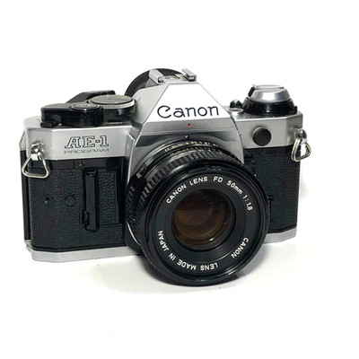 Vintage Canon AE-1 Program Camera Body Working Good / Lens Needs Cleaning