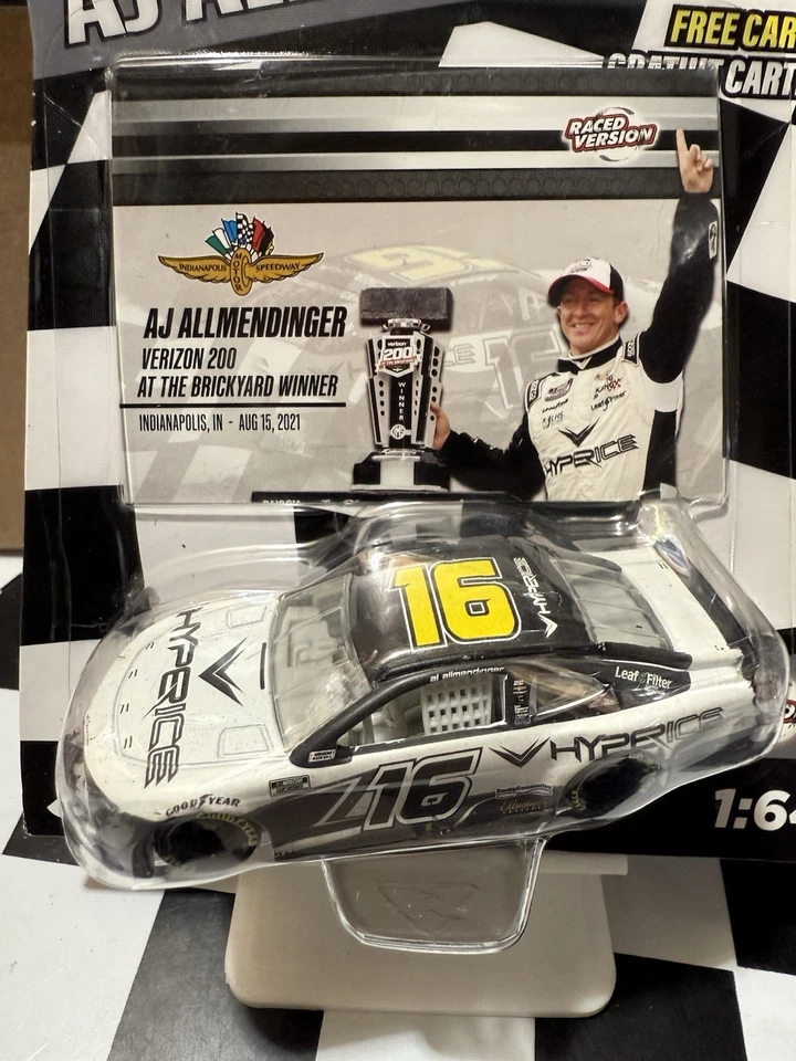 AJ ALLMENDINGER #16 HYPERICE BRICKYARD WIN NASCAR Authentics 1:64 Diecast WAVE 1 - Image 2 of 4