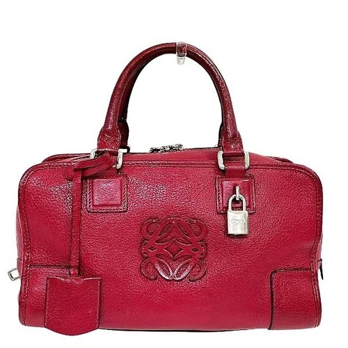 LOEWE Amazona 28 Red Leather Handbag for Women, Free Shipping [Used]