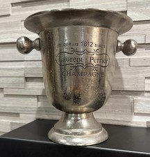 Laurent Perrier Champagne Ice Bucket Trophy Pedestal Wine Cooler Metal 10&rdquo;