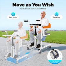 Hydraulic Patient Lift Wheelchair 220LB For Elderly Transfer Chair Nursing Chair