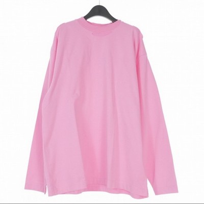 Mikiosakabe Crew Neck Long Sleeve T-shirt Top F Pink MSI021SW22 Used 59a8a50ece9
