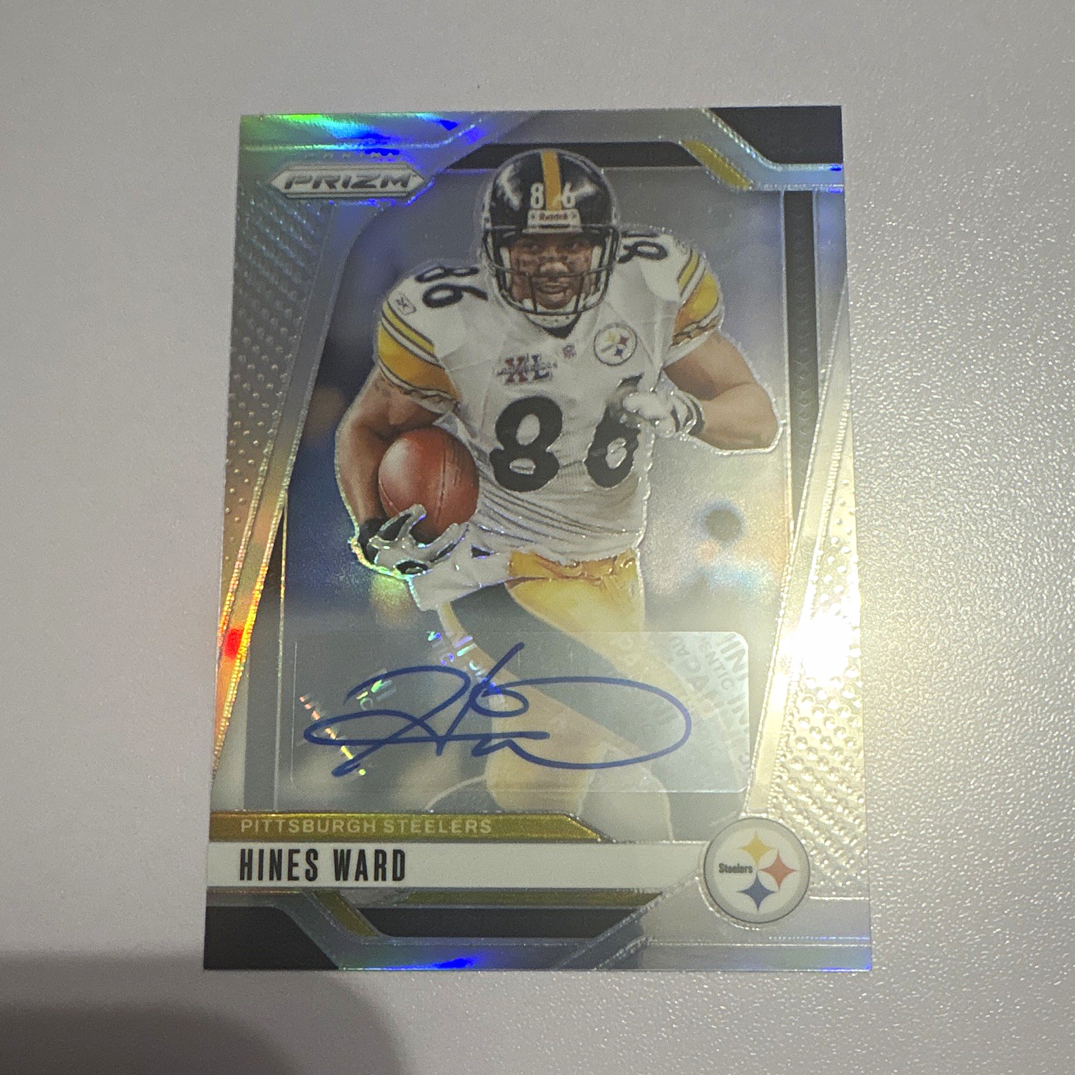 Panini 2024 Prizm Hines Ward Steelers #247 Silver Prizm Autographs Auto