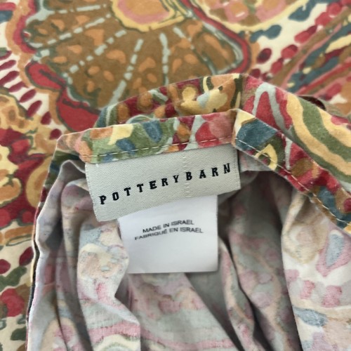 POTTERY BARN ROSALIE PAISLEY Full Queen Bettbezug warm rot gold grün Boho - Bild 7 von 9