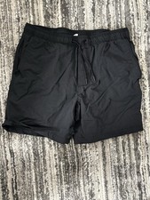 American Eagle Men's Black Athletic Shorts Drawstring Pockets Elastic Waist
