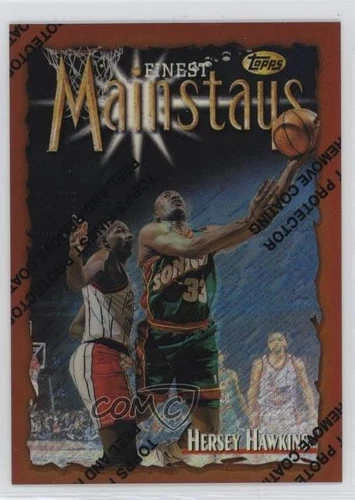 1996 Topps Finest Basketball Refractor Hersey Hawkins #181 PSA 9