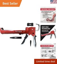 Lightweight 10oz Steel Caulk Gun with Comfort Grip   Perfect for Home Use