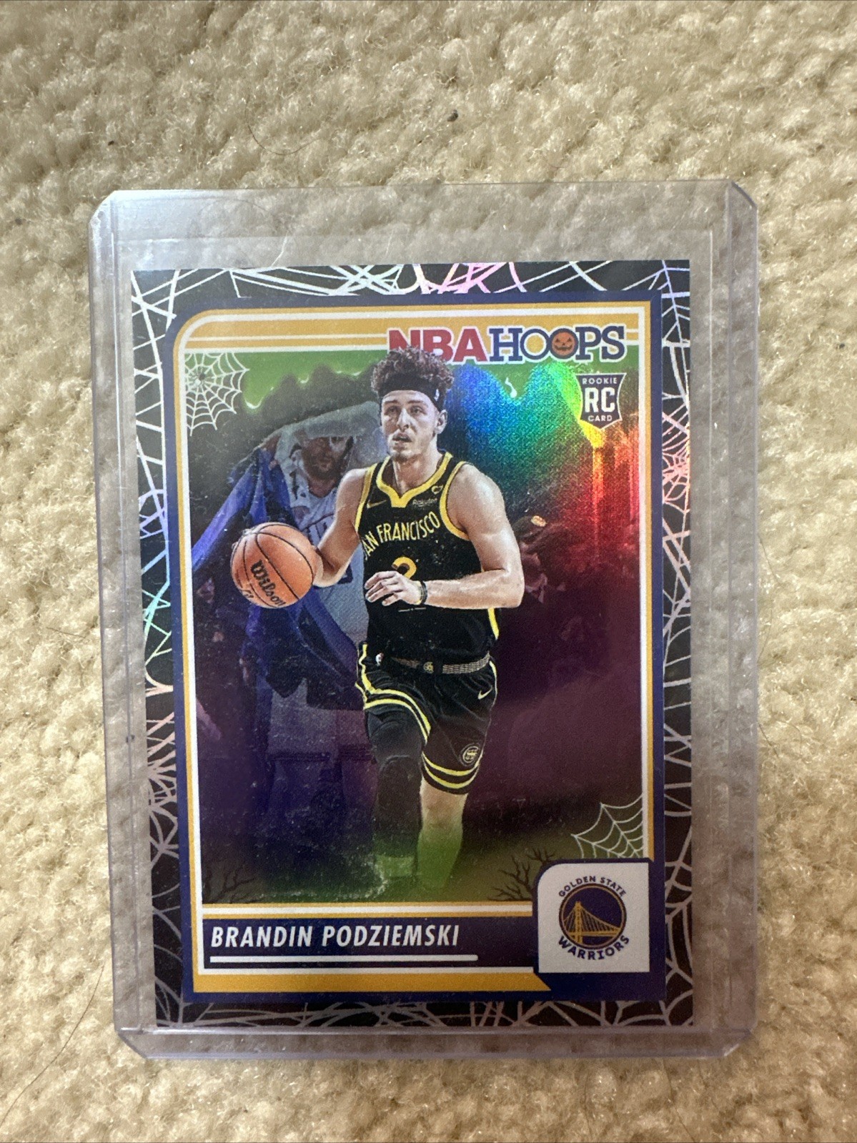 *Pack Fresh* 2023 Panini Haunted Hoops - #15 Brandon Podziemski Holo Webs (RC)