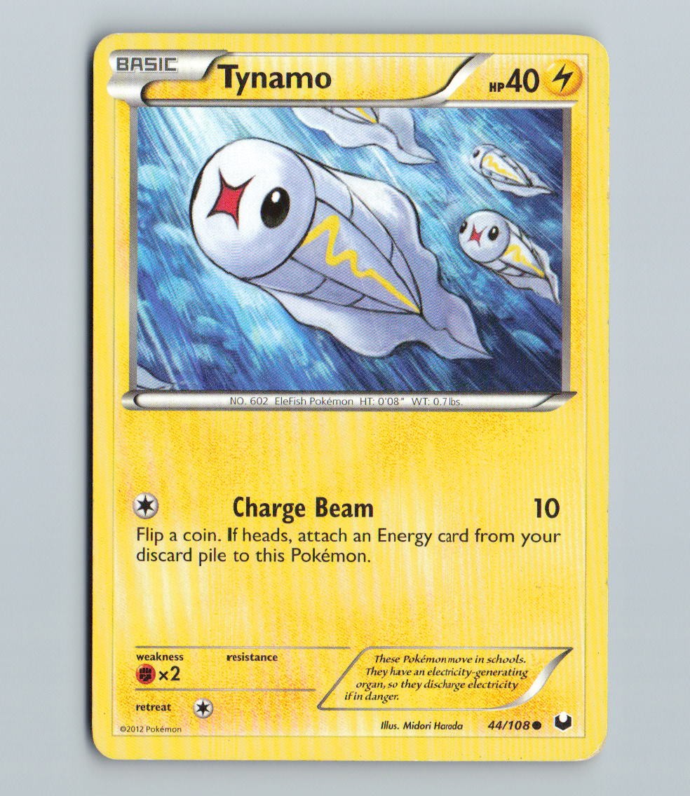 Tynamo 44/108 Common Dark Explorers Pokemon Moderately Played