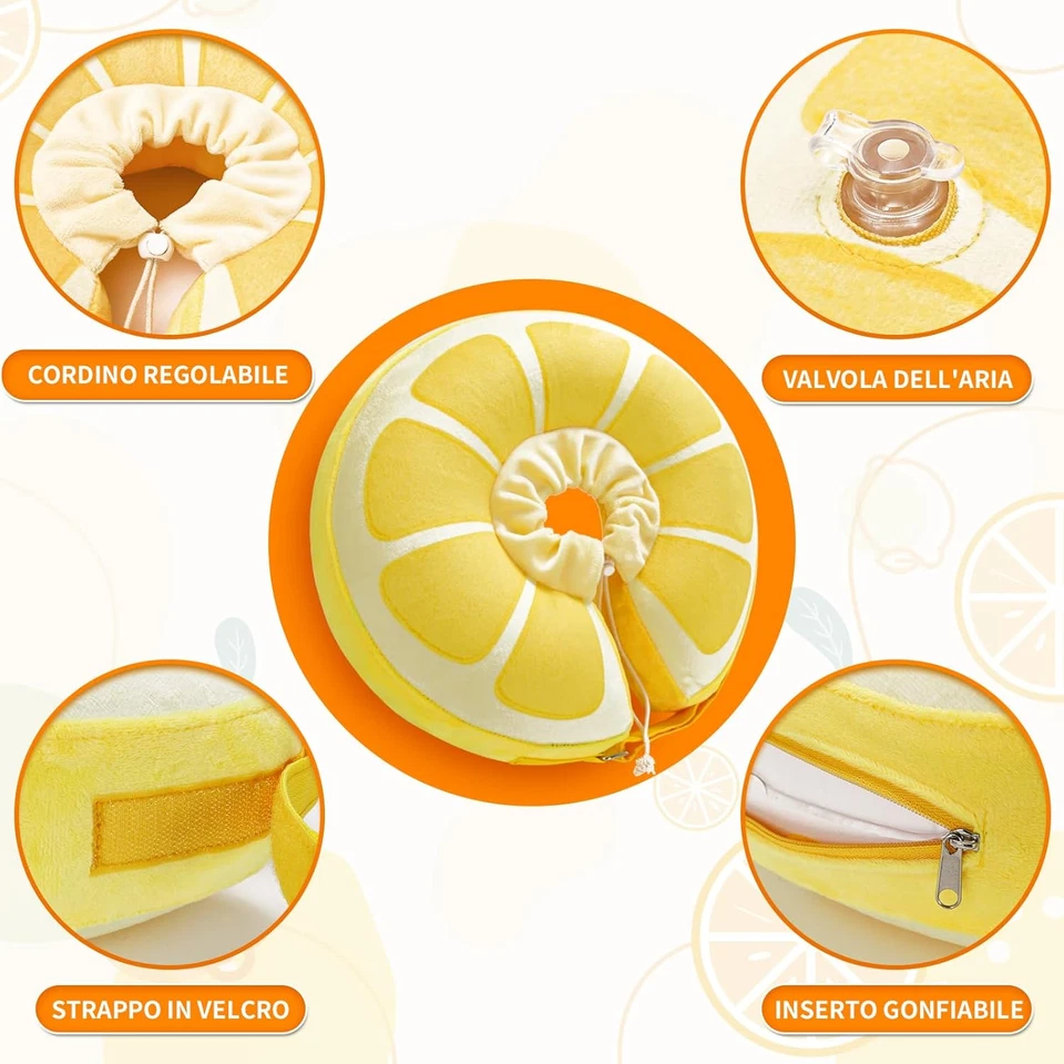 Collare Protettivo Gonfiabile Elisabettiano per Cane E Gatto, Collare Elisabetti - Immagine 3 di 4